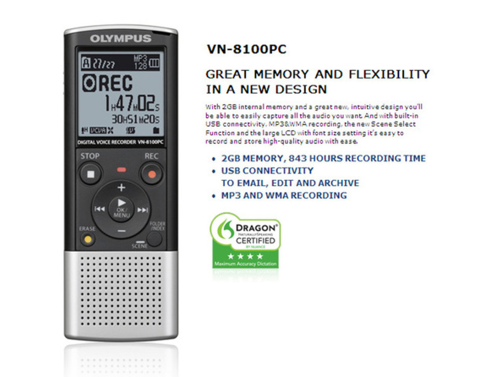 NOU Reportofon Olympus VN-8500PC la cutie cu garantie - 3