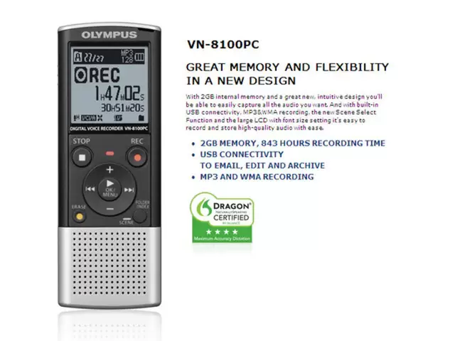 NOU Reportofon Olympus VN-8500PC la cutie cu garantie