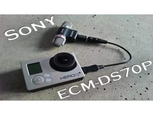 Microfon stereo SONY ECM-DS70P aurit dublu canal