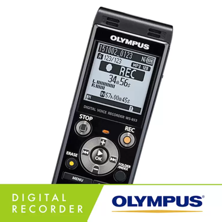 110 ore autonomie reportofon Olympus WS-853 de 32GB numai cu proba - 4