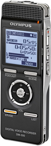 32GB reportofon stereo profesional OLYMPUS DM-550 cu husa originala ca nou - Imagine 4