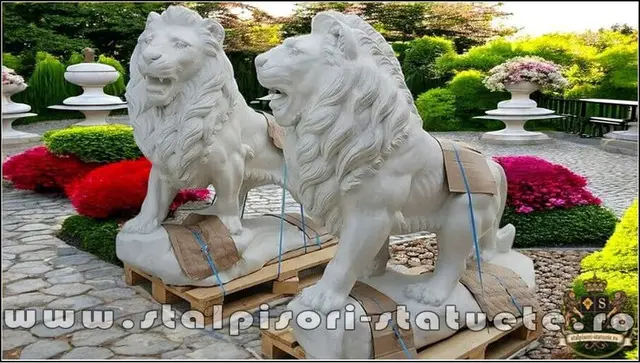 Set statuete lei gigant, alb, model S66.