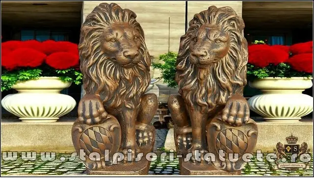 Statuete set lei mici, aramiu patinat, model S2.