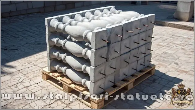 Stalpisori, balustri, popici, mosoare, din beton, model B1.