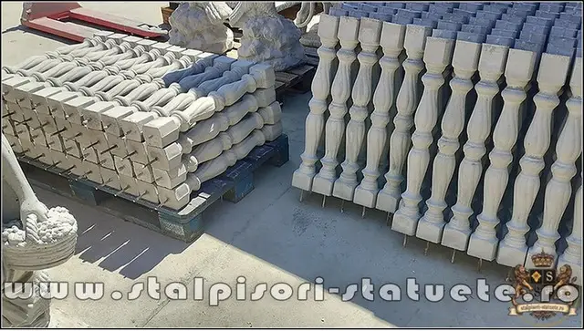 Stalpisori, balustri, popici, mosoare, din beton, model B4.