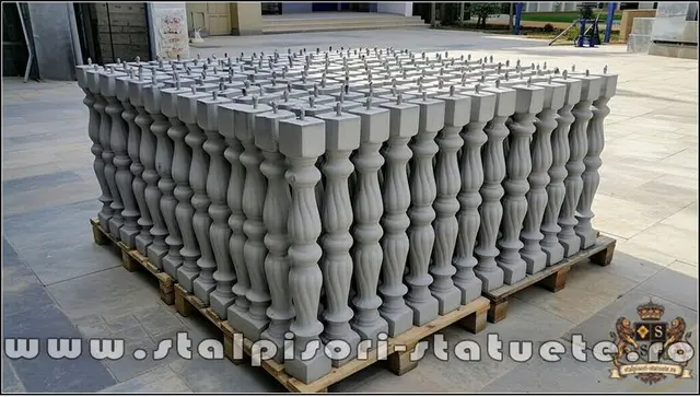 Stalpisori, balustri, popici, mosoare, din beton, model B4.
