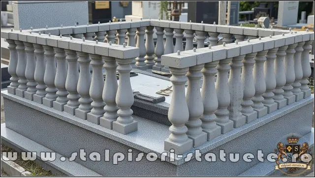 Stalpisori, balustri, popici, mosoare, din beton, model B8.