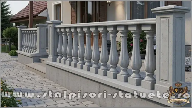 Stalpisori, balustri, popici, mosoare, din beton, model B13.