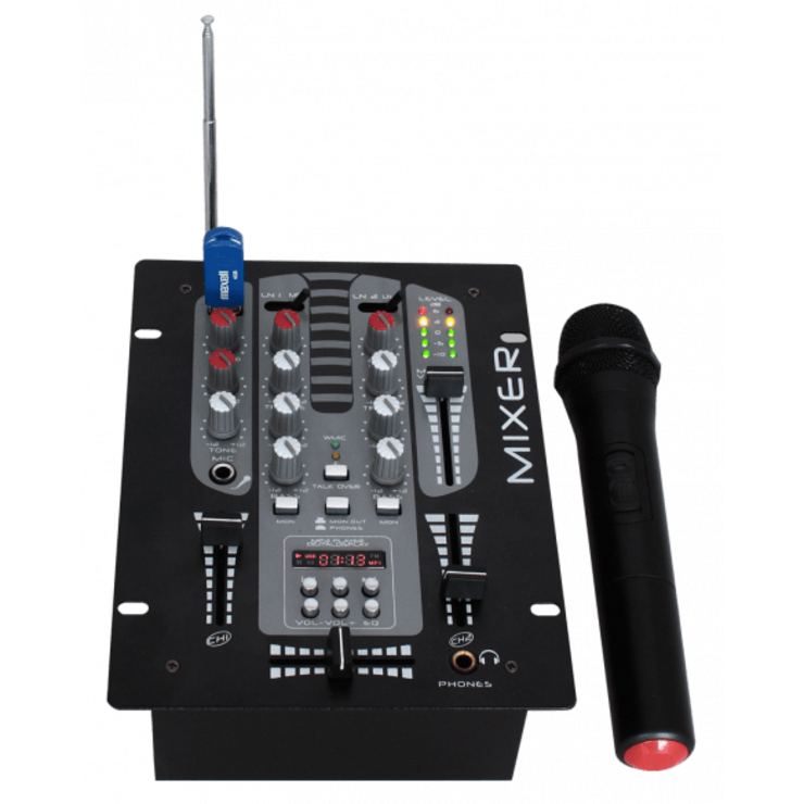 Mixer Ibiza Sound DJM150BT-VHF,2cai,5canele - 1