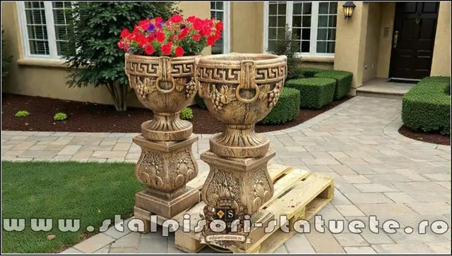 Set socluri cu vaze, aramiu, model S27-V8