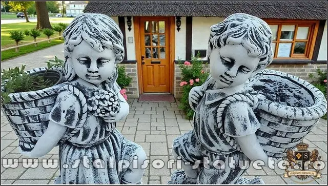 Set copii cu cosulete, gri patinat, model S91.