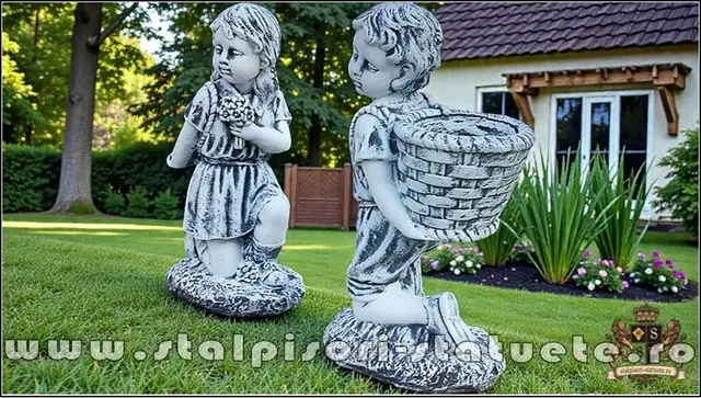 Set copii cu cosulete, gri patinat, model S91.