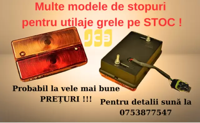 Stopuri si girofare pentru utilaje in STOC !!!