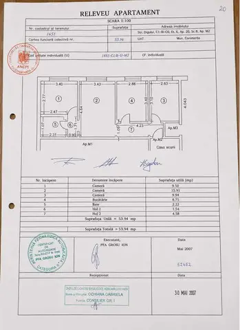 Vand apartament 3 camere Constanta