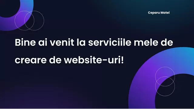 Creez site-uri web pentru afaceri.