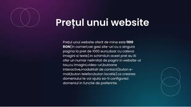 Creez site-uri web pentru afaceri.