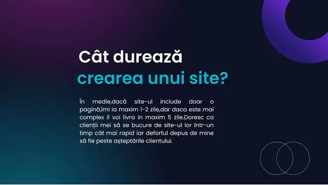 Creez site-uri web pentru afaceri.