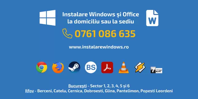 Instalare Windows in Bucuresti si Ilfov