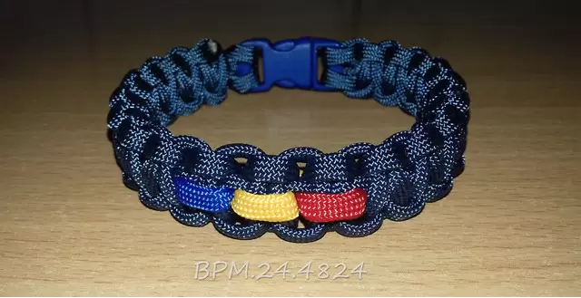 Bratari paracord SUA military cu tricolor