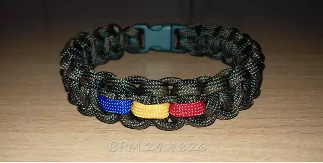 Bratari paracord SUA military cu tricolor