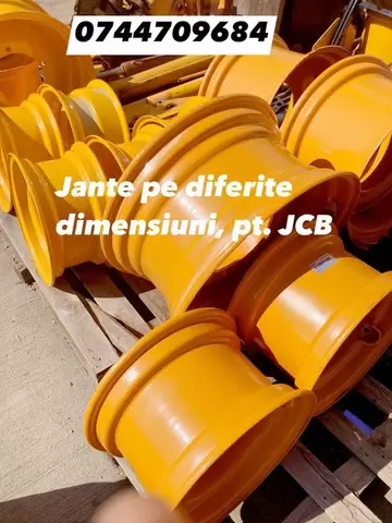 Jante noi si sh pentru utilajele jcb in stoc