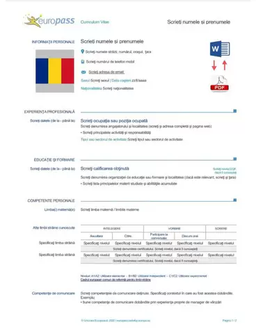 Redactare CV | CV word | CV pdf | CV Europass|