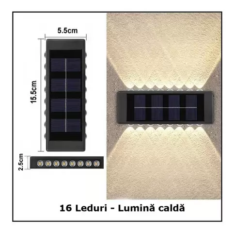 Lampa solara|Lampa solara Led | Lumina calda | 16 led