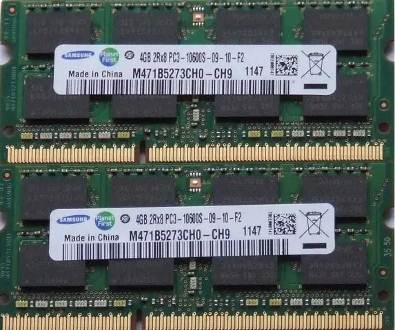 Kit 8gb ddr3 samsung 2x4gb 2rx8 pc3-10600