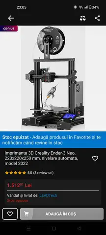 Imprimanta 3D Ender 3 Neo - Afacere la cheie