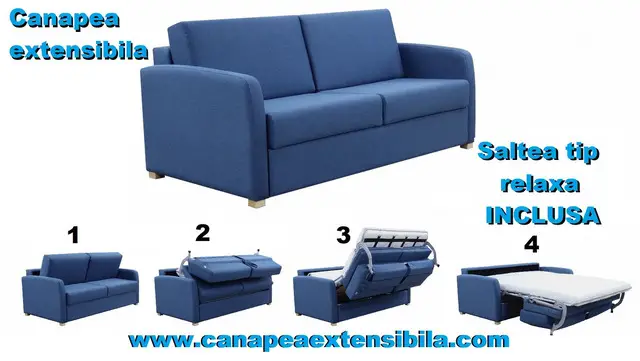 Canapele extensibile cu sistem metalic, saltea inclusa