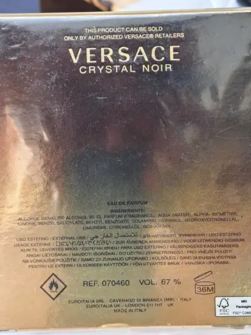 Parfum Versace Cristal Noir