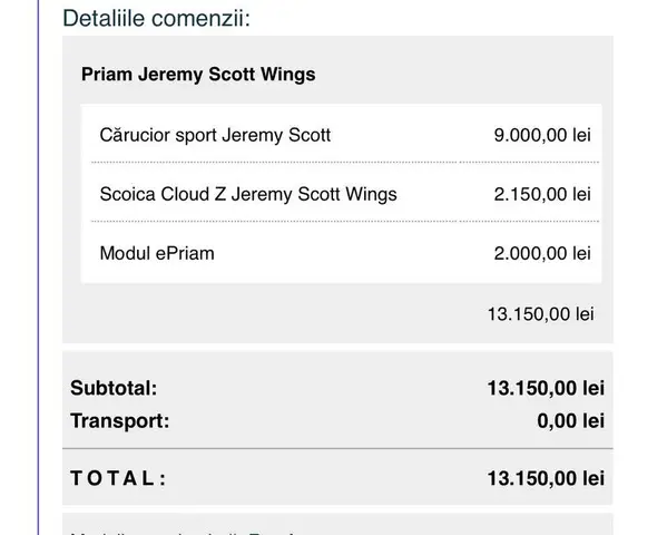 Carucior cybex priam Jeremy Scott wings