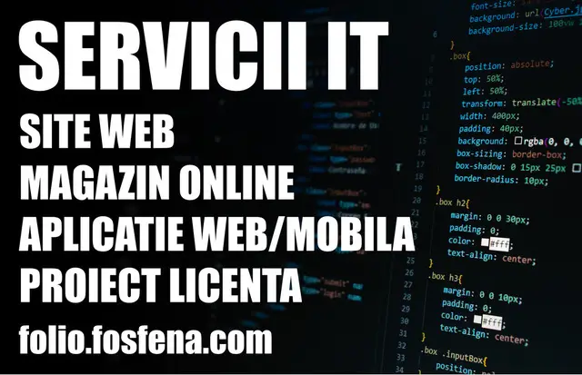Creare Site Web - Magazin Online - Aplicatie