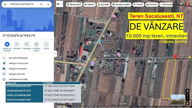 Teren intravilan 10.000 mp-Agapia, jud. Neamt