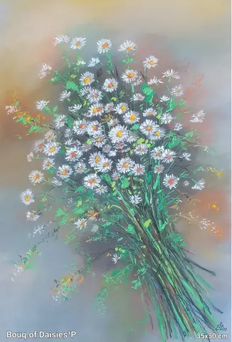 Tablouri picturi in pastel cu flori