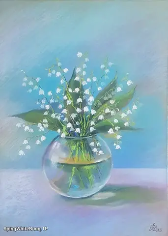 Tablouri picturi in pastel cu flori