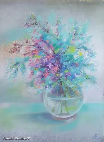 Tablouri picturi in pastel cu flori