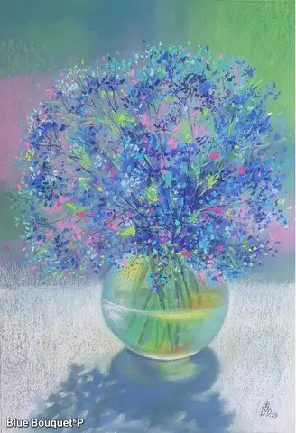 Tablouri picturi in pastel cu flori