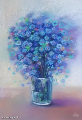 Tablouri picturi in pastel cu flori