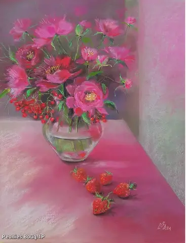 Tablouri picturi in pastel cu flori