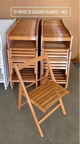 Set masa extensibila + scaune pliante lemn