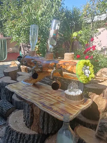 Dozator Rustic Din Lemn