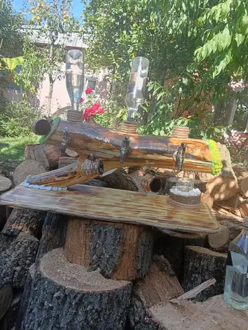 Dozator Rustic Din Lemn