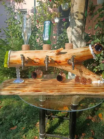 Dozator Rustic Din Lemn