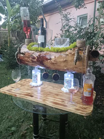 Dozator Rustic Din Lemn