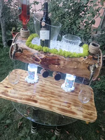 Dozator Rustic Din Lemn