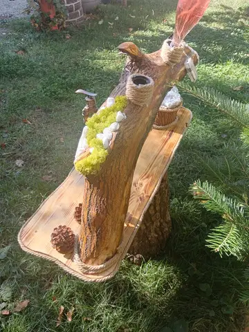 Dozator Rustic Din Lemn