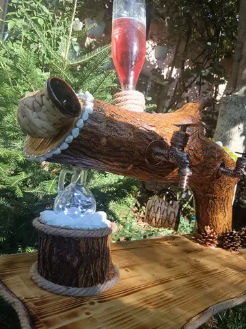 Dozator Rustic Din Lemn