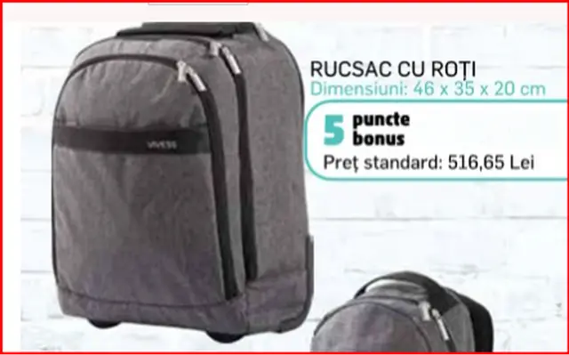 Valiza, troler, rucsac cu roti 46x35x20