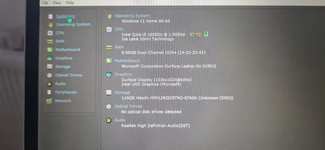 Microsoft Surface Laptop Go - in garantie